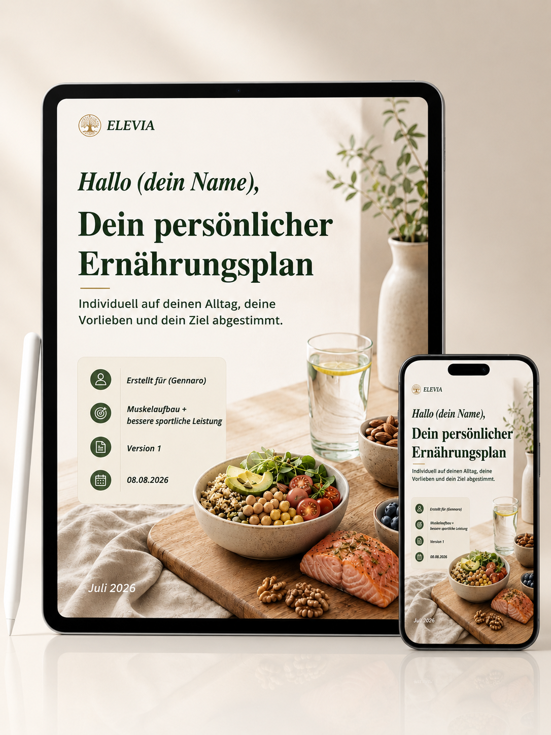 Ernährung, die sich deinem Leben anpasst.