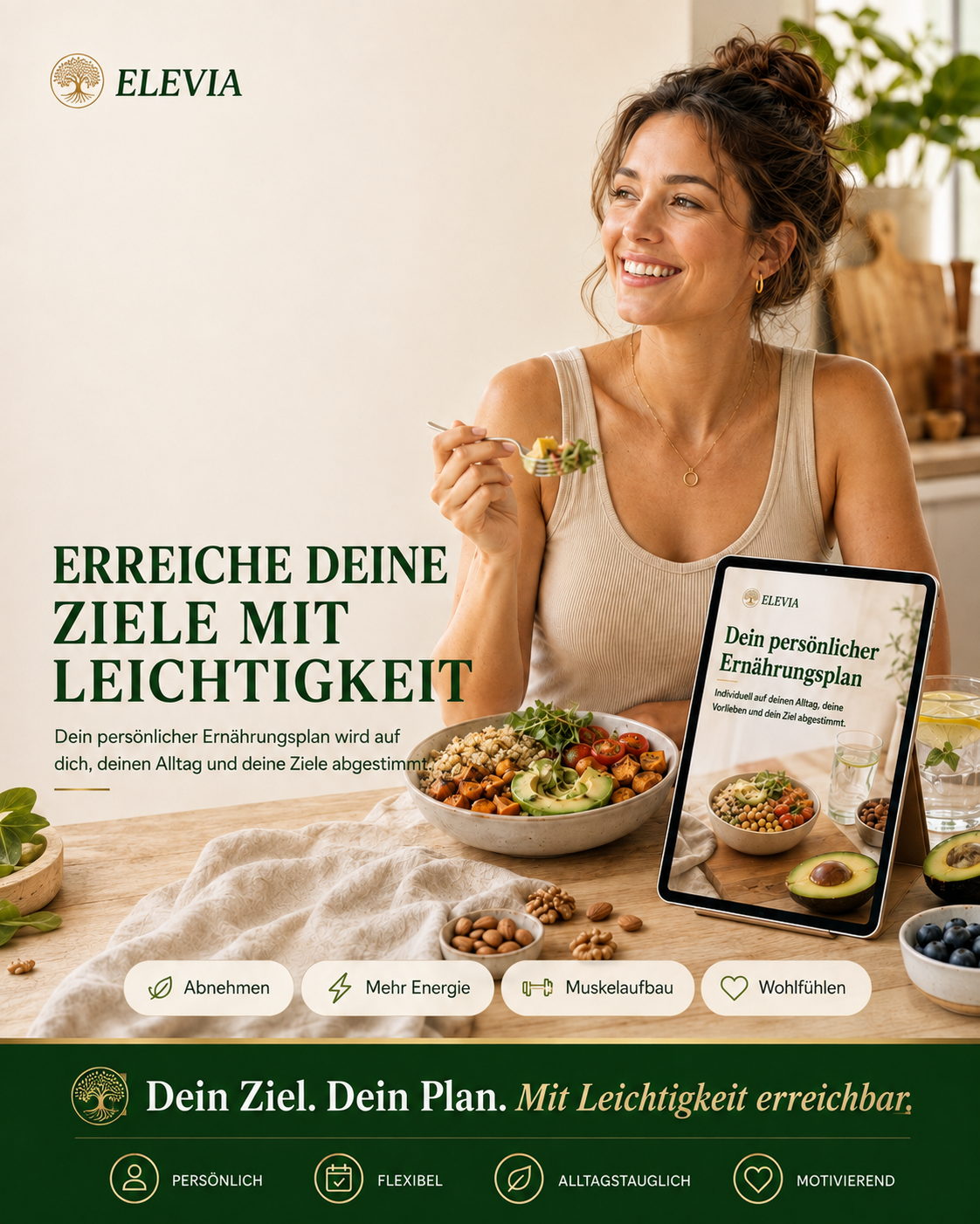 Persönlicher ELEVIA Ernährungsplan – digitales Mockup