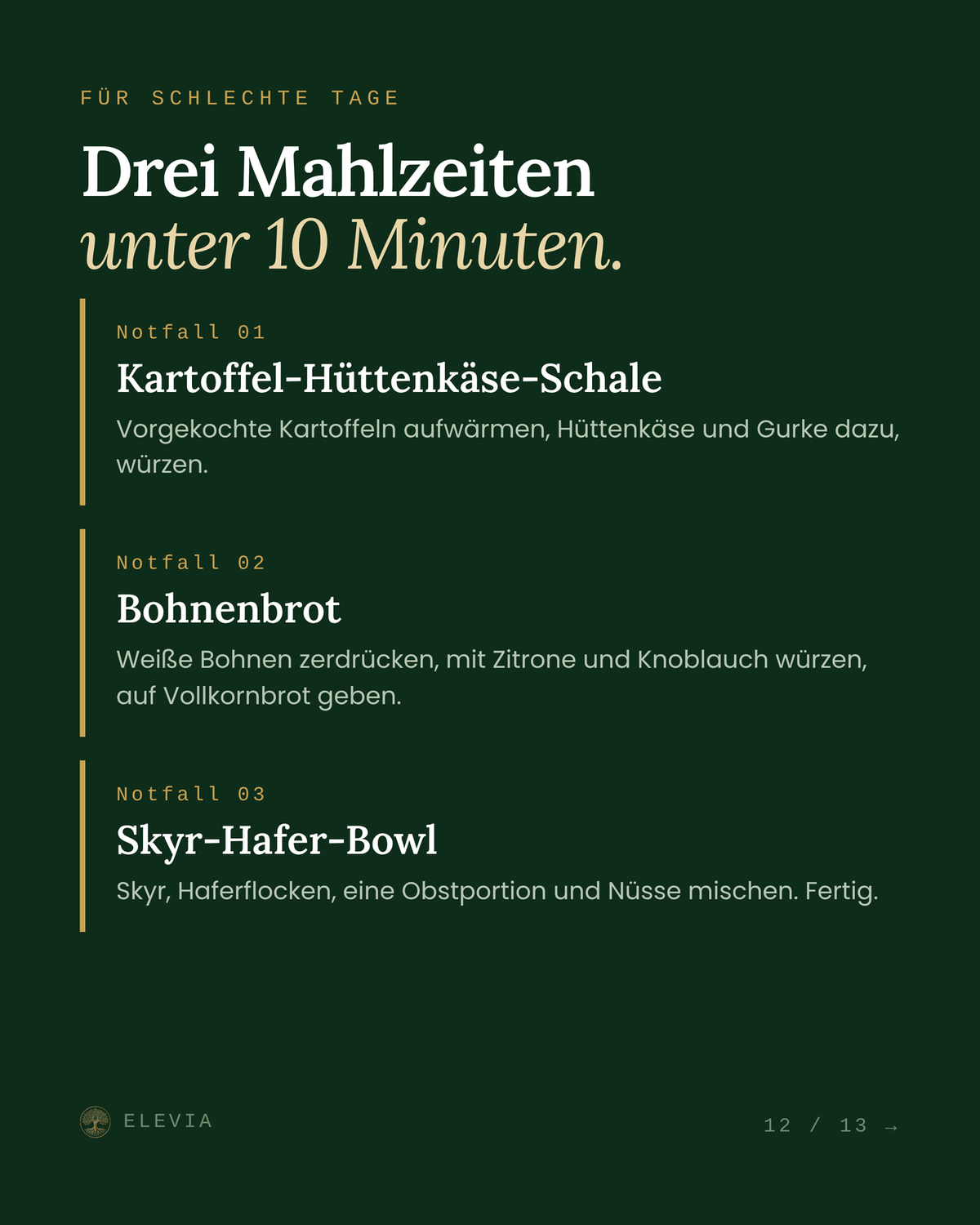 Notfallmahlzeiten